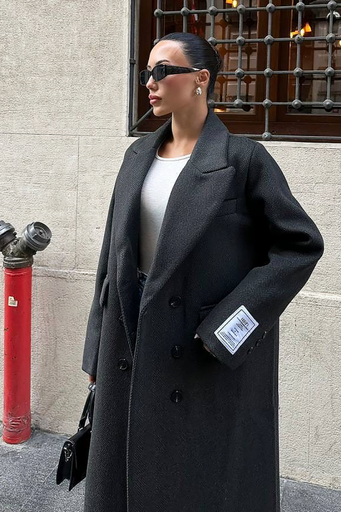 VURDELZA BLACK kabát, Szín: fekete, IVET.HU - A te online butikod.