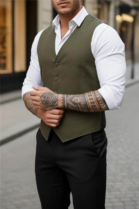 BROZON KHAKI férfi mellény, Szín: khaki, IVET.HU - A te online butikod.