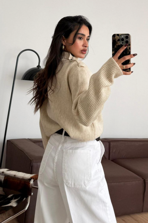 REBLONZA BEIGE pulóver, Szín: bézs, IVET.HU - A te online butikod.