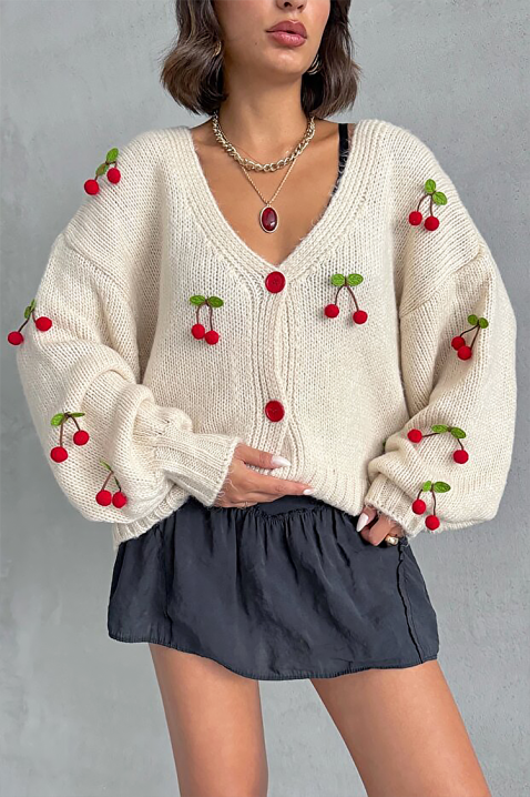 CHERINZA kardigán, Szín: fehér, IVET.HU - A te online butikod.