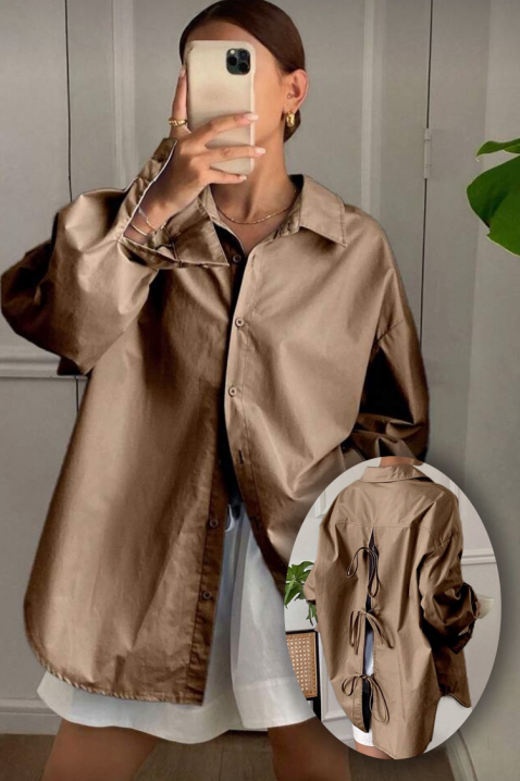 PREVOLZA BROWN női blúz, Szín: barna, IVET.HU - A te online butikod.