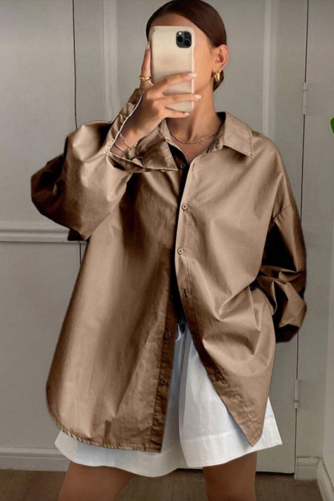 PREVOLZA BROWN női blúz, Szín: barna, IVET.HU - A te online butikod.