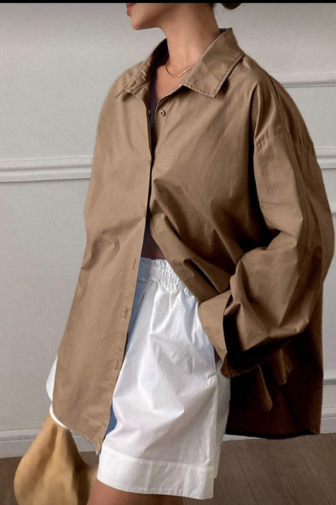 PREVOLZA BROWN női blúz, Szín: barna, IVET.HU - A te online butikod.