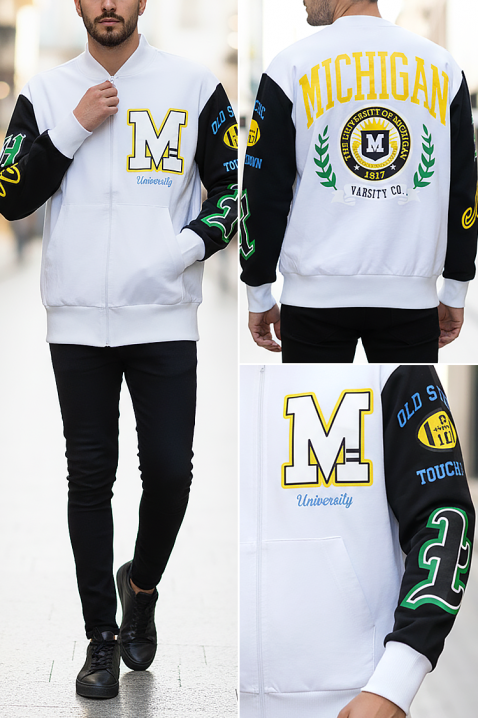 MONOLFO férfi kardigán, Szín: fehér, IVET.HU - A te online butikod.