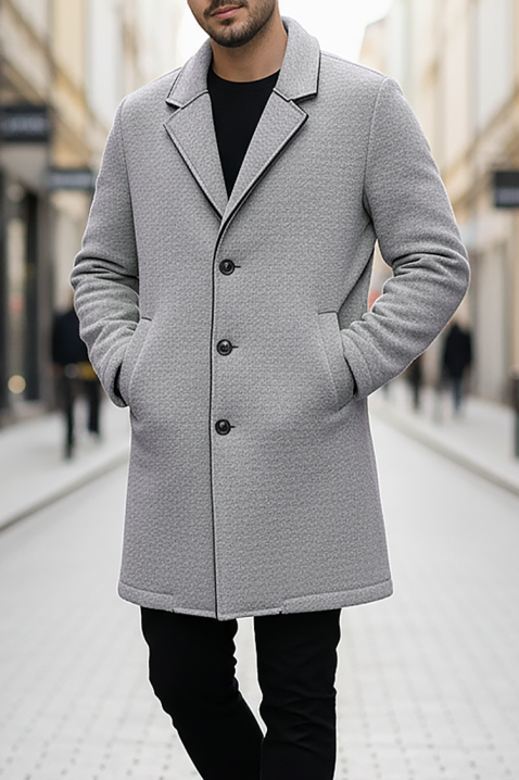 MELFER GREY férfi kabát, Szín: szürke, IVET.HU - A te online butikod.