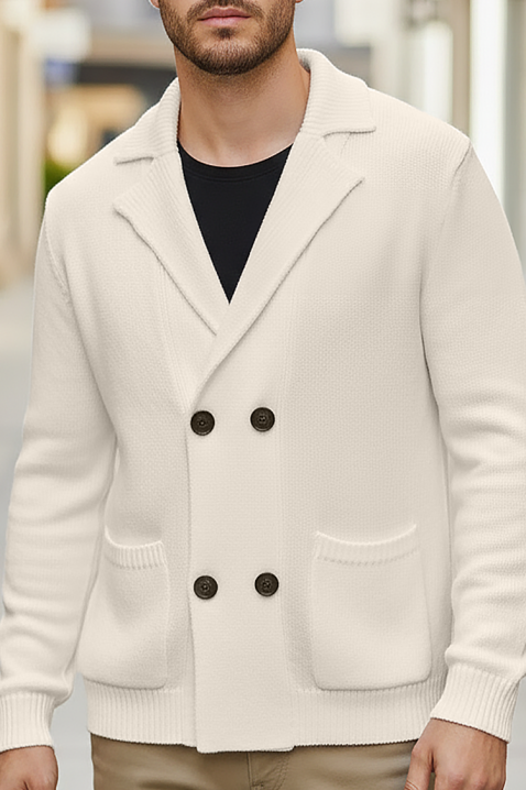 ZOMERO ECRU férfi kardigán, Szín: ekrü, IVET.HU - A te online butikod.