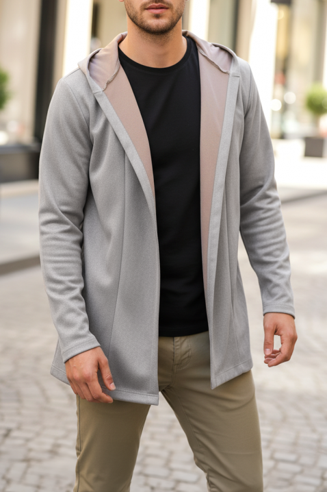 MEZIFO GREY férfi kardigán, Szín: szürke, IVET.HU - A te online butikod.