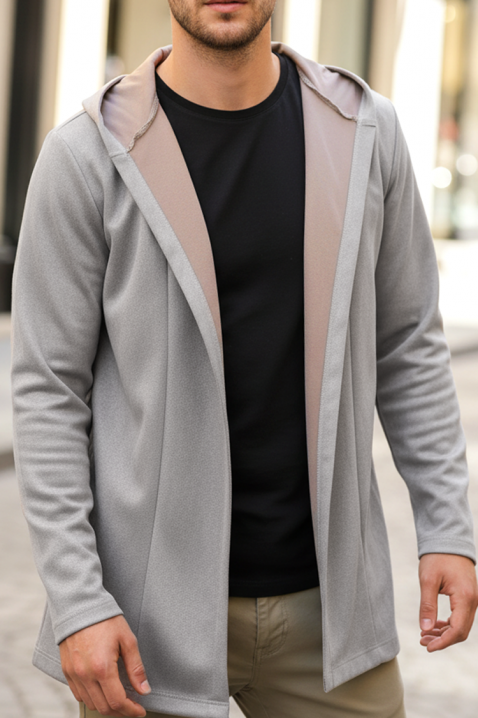 MEZIFO GREY férfi kardigán, Szín: szürke, IVET.HU - A te online butikod.