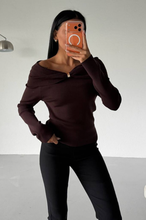 GLABILDA BROWN női felső, Szín: barna, IVET.HU - A te online butikod.