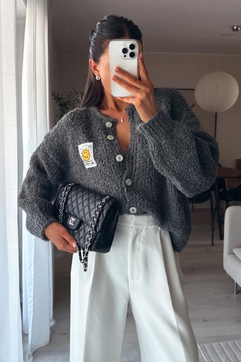 MOHVELDA GREY kardigán, Szín: szürke, IVET.HU - A te online butikod.