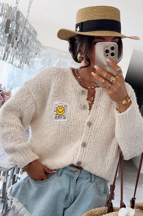 MOHVELDA ECRU kardigán, Szín: ekrü, IVET.HU - A te online butikod.