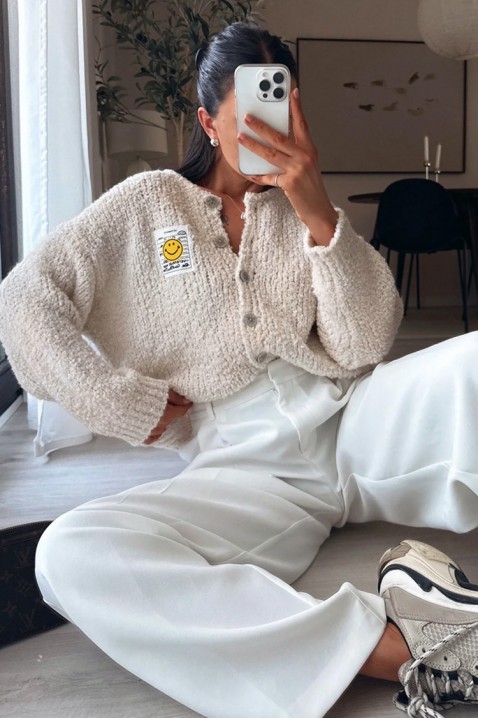 MOHVELDA ECRU kardigán, Szín: ekrü, IVET.HU - A te online butikod.