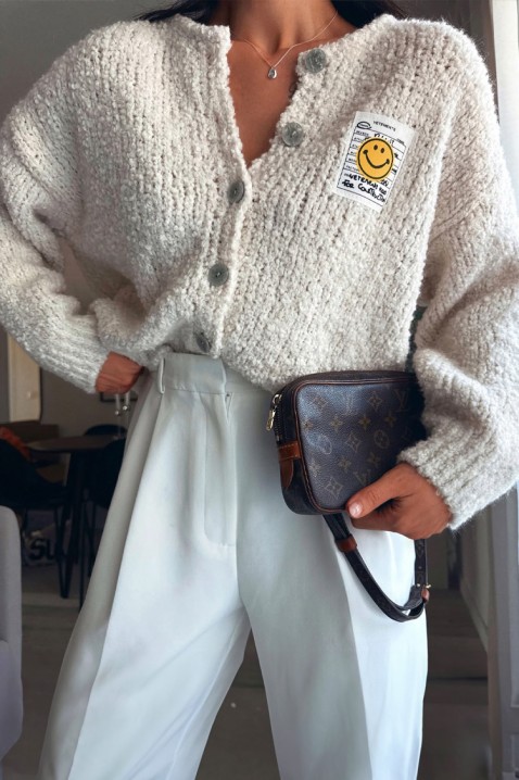 MOHVELDA ECRU kardigán, Szín: ekrü, IVET.HU - A te online butikod.