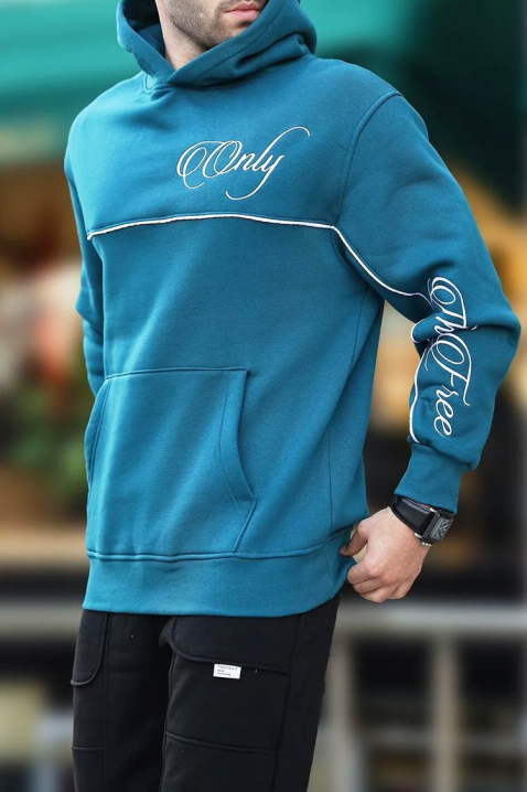 BROGOTO PETROL férfi pulóver, Szín: petrolkék, IVET.HU - A te online butikod.