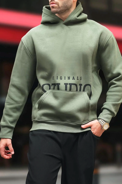 MAREFO KHAKI férfi pulóver, Szín: khaki, IVET.HU - A te online butikod.