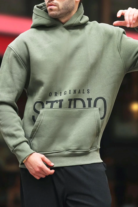 MAREFO KHAKI férfi pulóver, Szín: khaki, IVET.HU - A te online butikod.