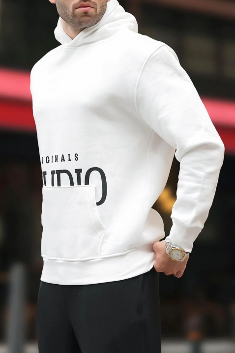 MAREFO WHITE férfi pulóver, Szín: fehér, IVET.HU - A te online butikod.