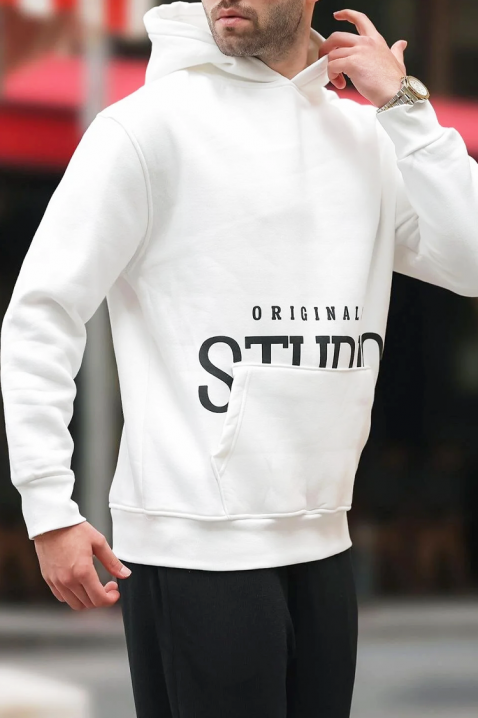 MAREFO WHITE férfi pulóver, Szín: fehér, IVET.HU - A te online butikod.