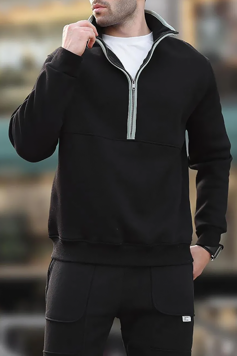 LAREFO BLACK férfi pulóver, Szín: fekete, IVET.HU - A te online butikod.