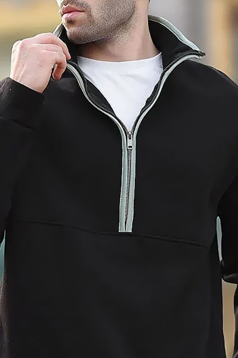 LAREFO BLACK férfi pulóver, Szín: fekete, IVET.HU - A te online butikod.