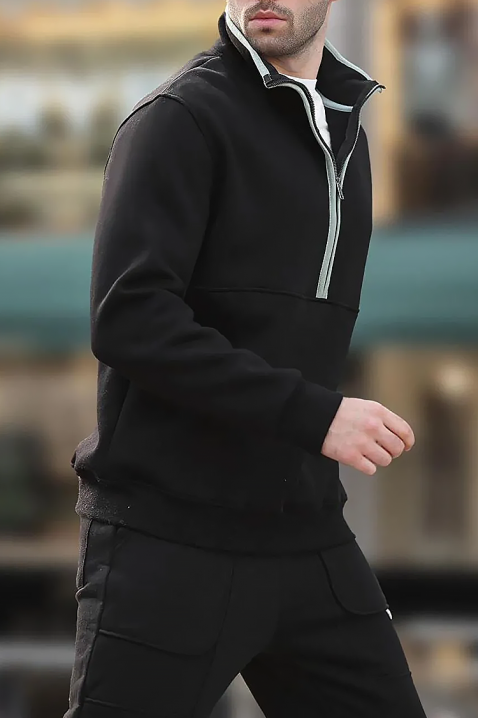 LAREFO BLACK férfi pulóver, Szín: fekete, IVET.HU - A te online butikod.