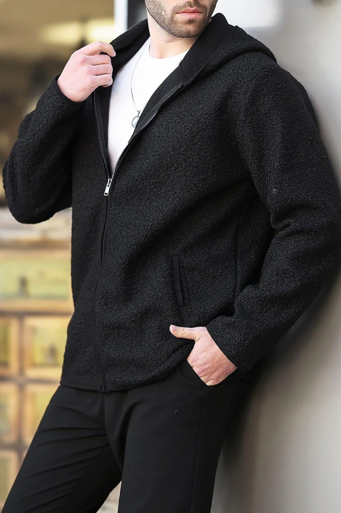 TERONDO férfi kardigán, Szín: fekete, IVET.HU - A te online butikod.