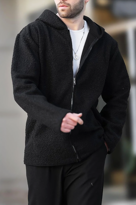 TERONDO férfi kardigán, Szín: fekete, IVET.HU - A te online butikod.