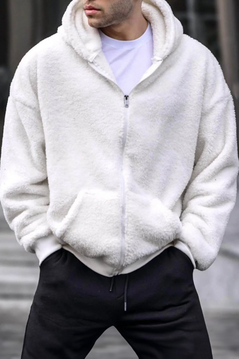 MIGELO WHITE férfi kardigán, Szín: fehér, IVET.HU - A te online butikod.