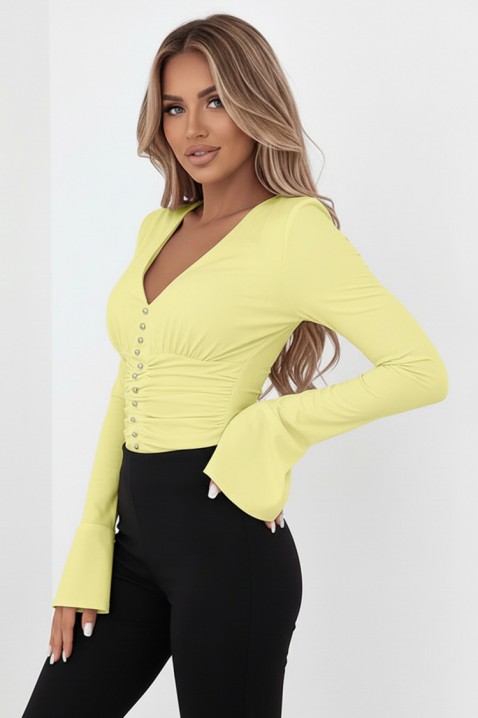 KALVINDA YELLOW női felső, Szín: sárga, IVET.HU - A te online butikod.