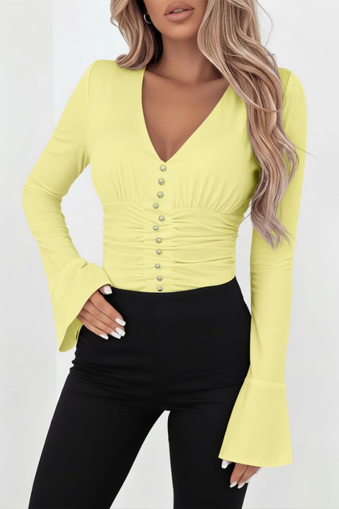 KALVINDA YELLOW női felső, Szín: sárga, IVET.HU - A te online butikod.