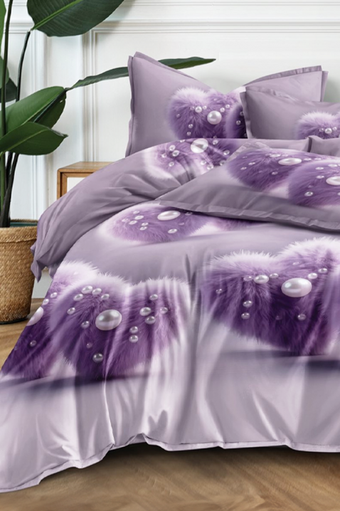 MELFISY ágyneműgarnitúra 200x220 cm pamut - 3 darabos, Szín: lila, IVET.HU - A te online butikod.