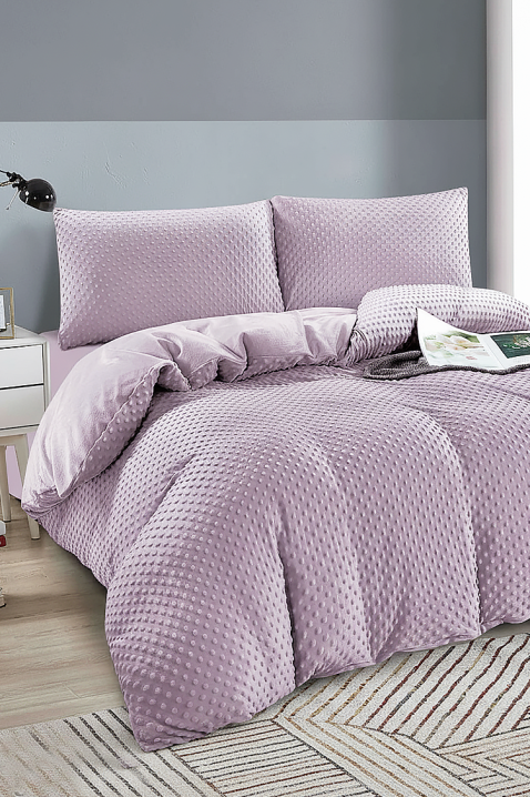 SLOVERZY LILA ágyneműgarnitúra 160x200 cm pamut - 3 darabos, Szín: lila, IVET.HU - A te online butikod.