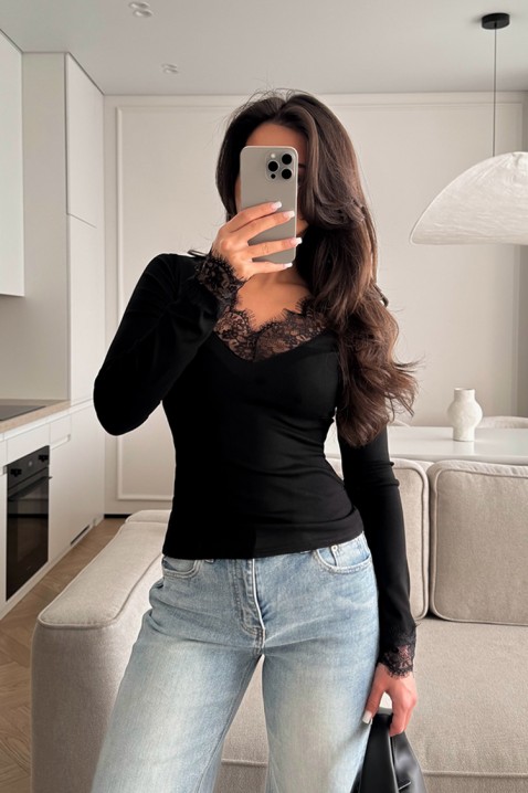 AKRILZA BLACK női felső, Szín: fekete, IVET.HU - A te online butikod.