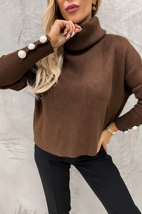 TENSILDA BROWN pulóver, Szín: barna, IVET.HU - A te online butikod.