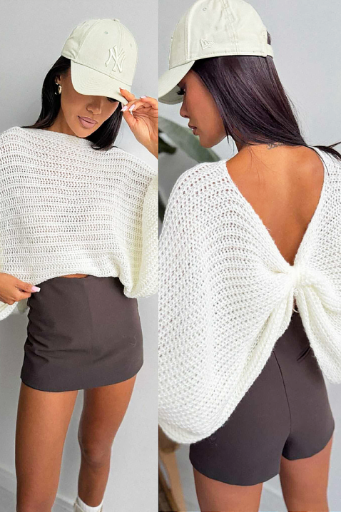 APANDINA WHITE pulóver, Szín: fehér, IVET.HU - A te online butikod.