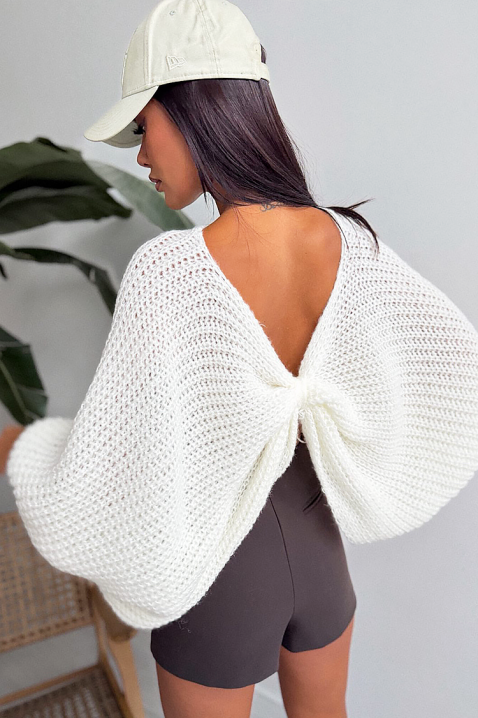 APANDINA WHITE pulóver, Szín: fehér, IVET.HU - A te online butikod.