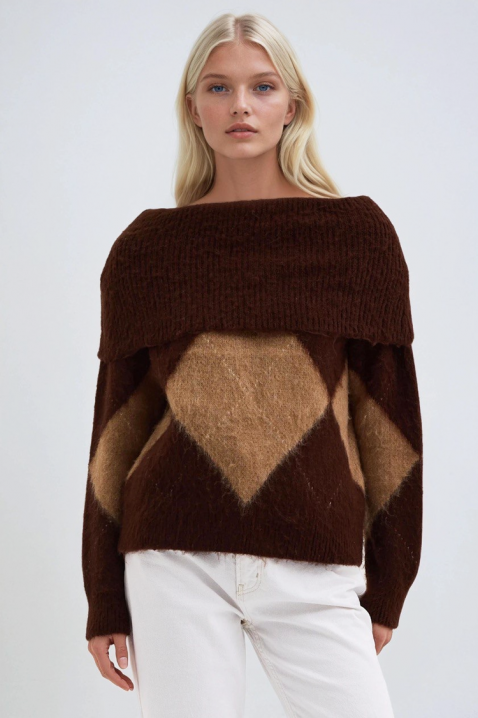 SEBRENDA BROWN pulóver, Szín: barna, IVET.HU - A te online butikod.