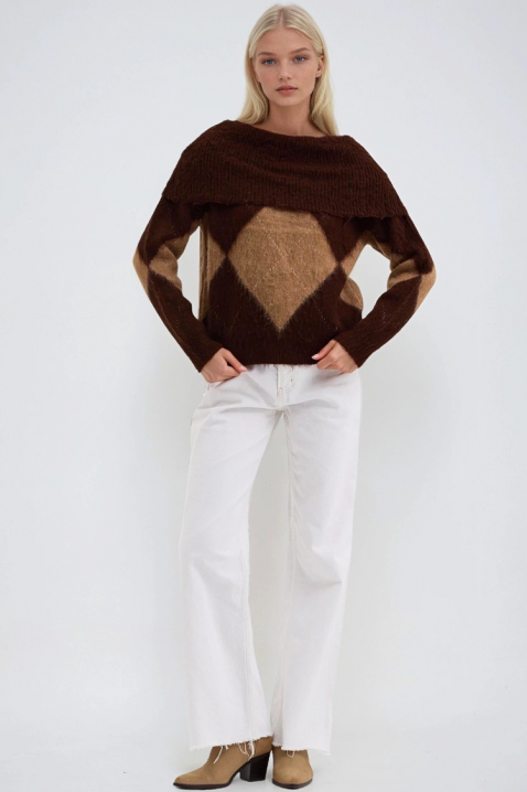 SEBRENDA BROWN pulóver, Szín: barna, IVET.HU - A te online butikod.