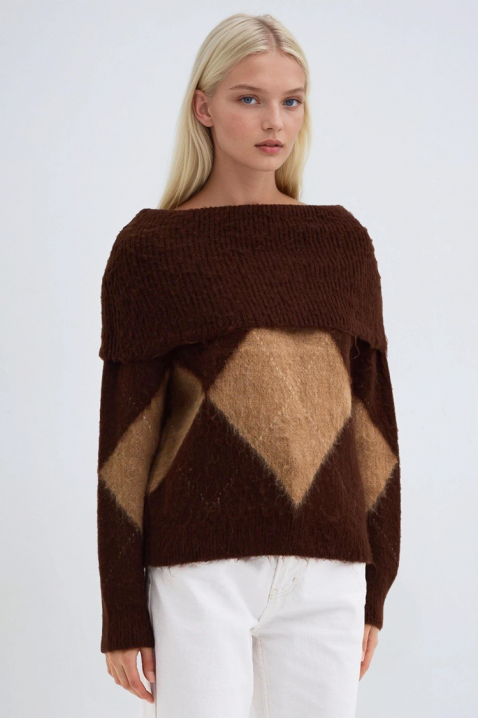 SEBRENDA BROWN pulóver, Szín: barna, IVET.HU - A te online butikod.