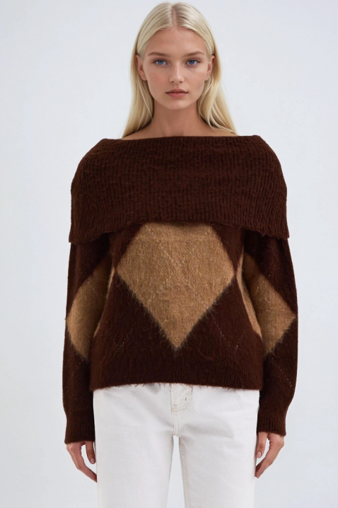 SEBRENDA BROWN pulóver, Szín: barna, IVET.HU - A te online butikod.