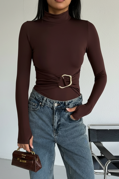 TEMINSA BROWN body - blúz, Szín: barna, IVET.HU - A te online butikod.