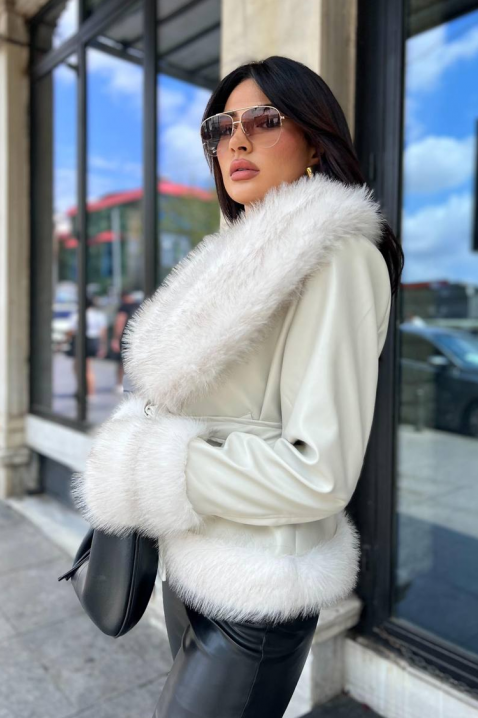 HUDILZA ECRU kabát, Szín: ekrü, IVET.HU - A te online butikod.