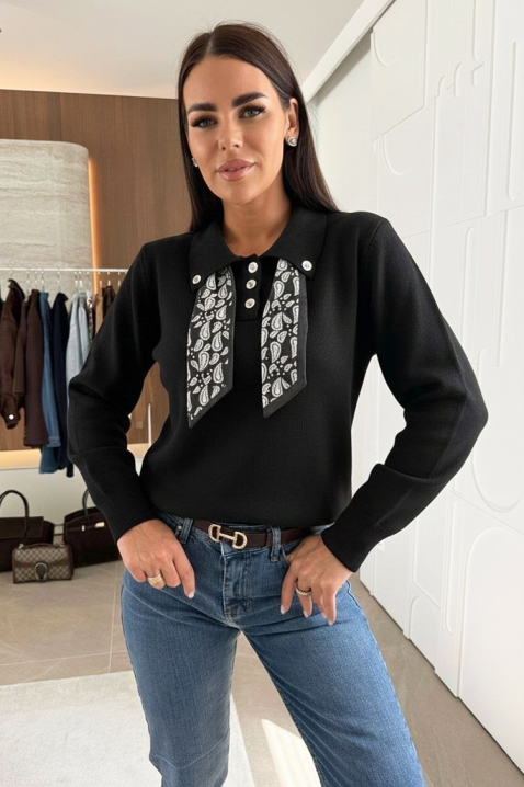 OLEGORA BLACK pulóver, Szín: fekete, IVET.HU - A te online butikod.