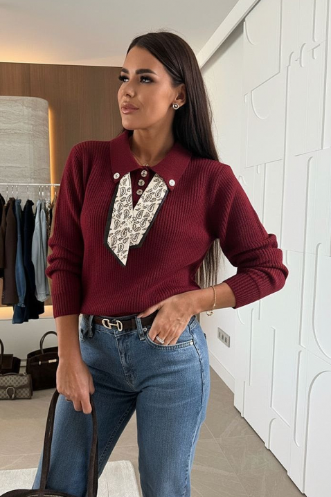 OLEGORA BORDO pulóver, Szín: bordó, IVET.HU - A te online butikod.