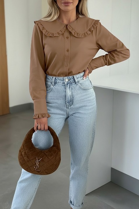 AFETINA BROWN női blúz, Szín: barna, IVET.HU - A te online butikod.