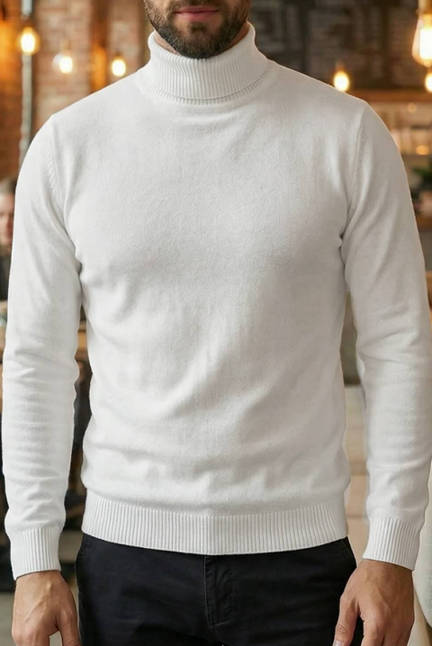 BENZEMO WHITE férfi pulóver, Szín: fehér, IVET.HU - A te online butikod.