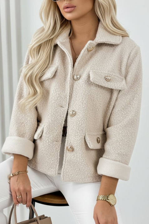 REDIOLJA BEIGE kabát, Szín: bézs, IVET.HU - A te online butikod.