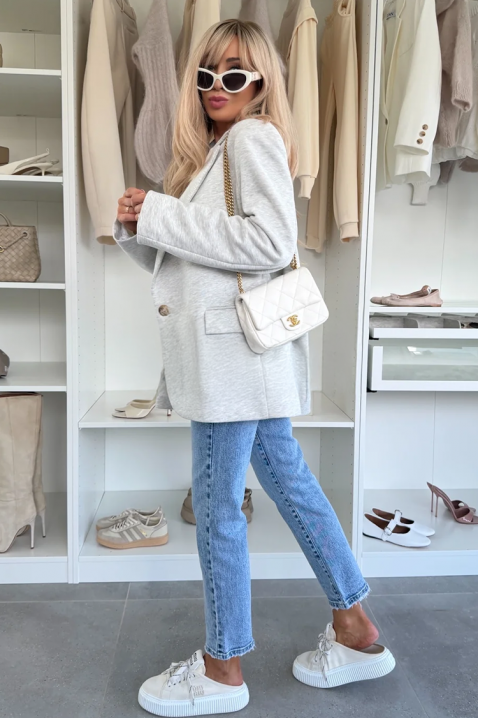 COACHELZA LIGHT GREY blézer, Szín: világosszürke, IVET.HU - A te online butikod.