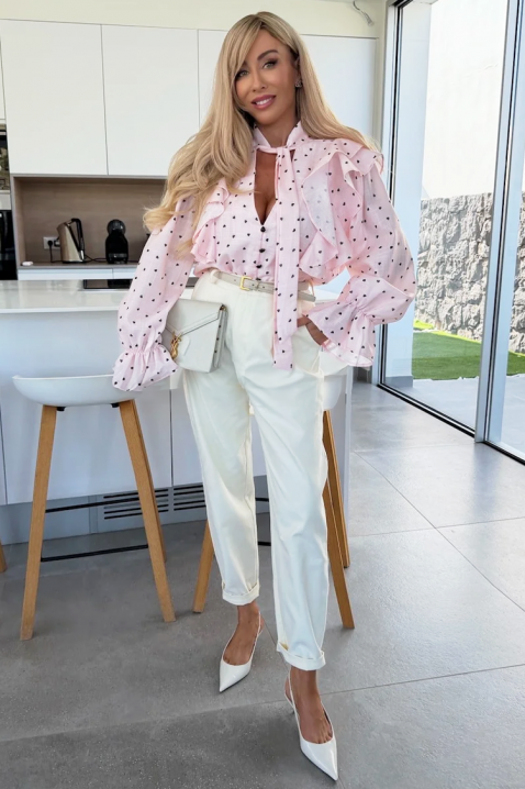 SROVOLZA PUDRA női blúz, Szín: púderrózsaszín, IVET.HU - A te online butikod.