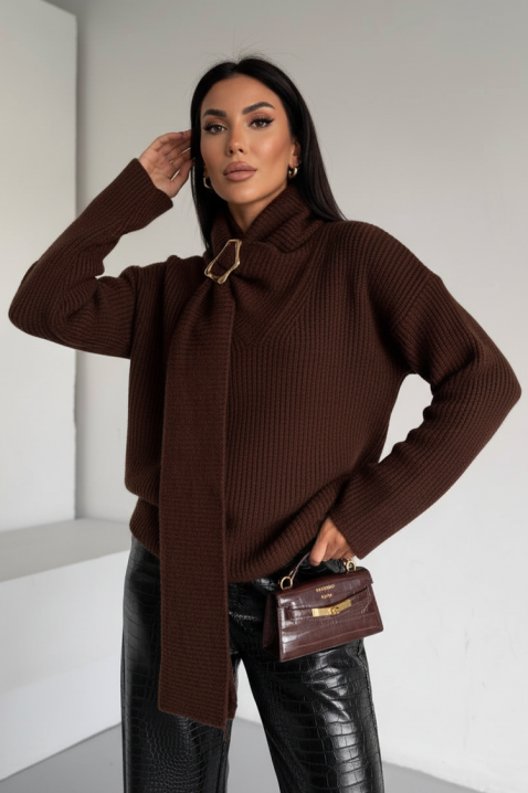 MIKONZA BROWN pulóver, Szín: barna, IVET.HU - A te online butikod.